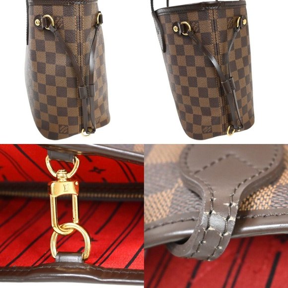 LOUIS VUITTON LV Neverfull PM Shoulder Tote Bag Damier Ebene - Picture 10 of 16